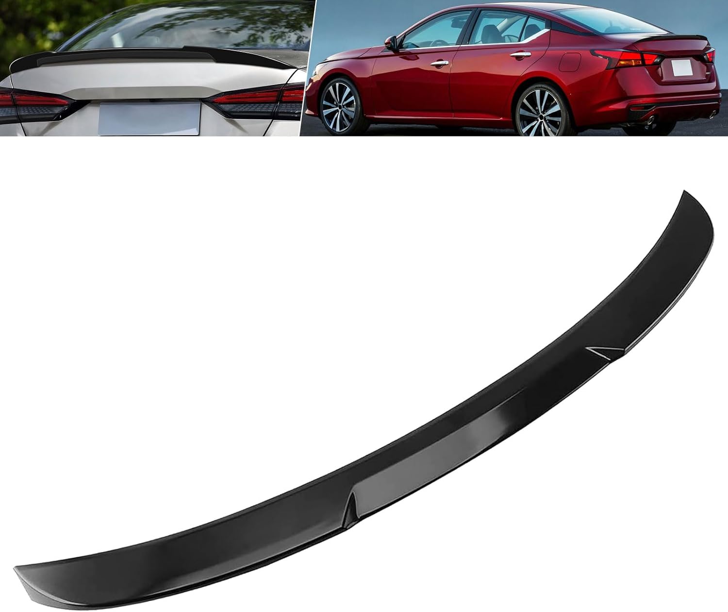 Color Black MotorFansClub Rear Spoiler Wing Fit for Nissan Altima 2019 2020 2021 2022 2023 2024 Trunk Lid Spoiler ABS (Glossy Black)